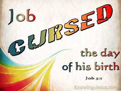 Job 3:1 Job Cursed The Day Of His Birth (beige)